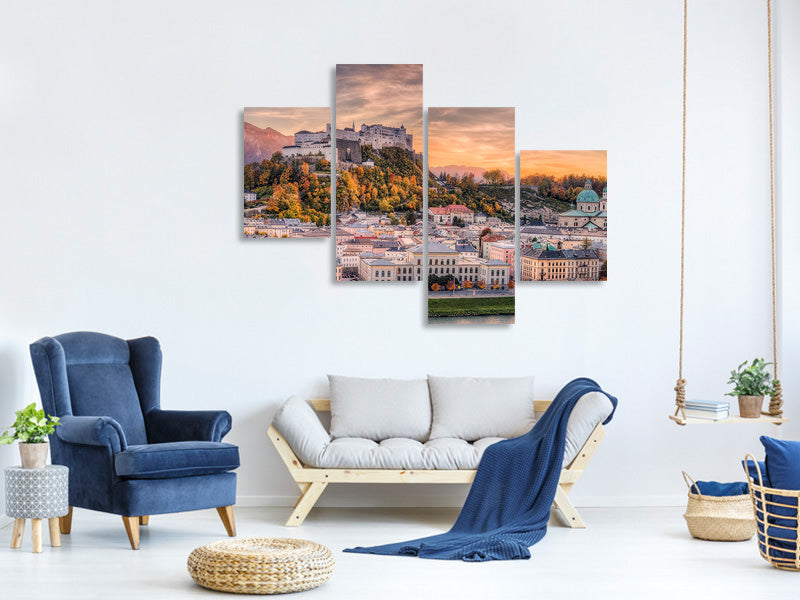 modern-4-piece-canvas-print-salzburg-in-fall-colors