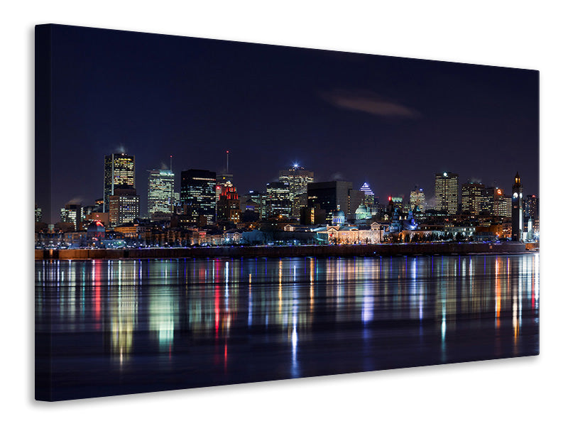 panoramic-3-piece-canvas-print-montreal-night