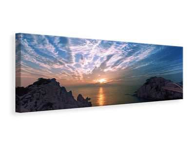 panoramic-3-piece-canvas-print-moody-sunset-at-the-sea