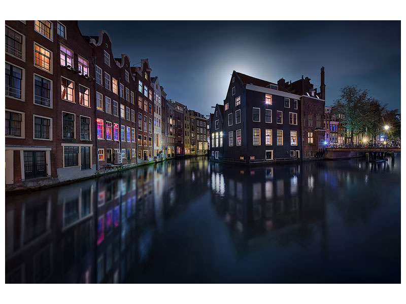 modern-3-piece-canvas-print-moonlight-over-amsterdam