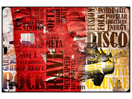 4-piece-canvas-print-music-text-in-grunge-style