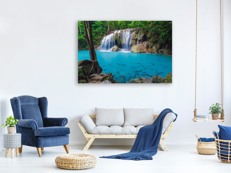 5-piece-canvas-print-nature-waterfall