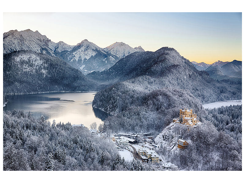 4-piece-canvas-print-neuschwanstein-castle-in-ammergebierge