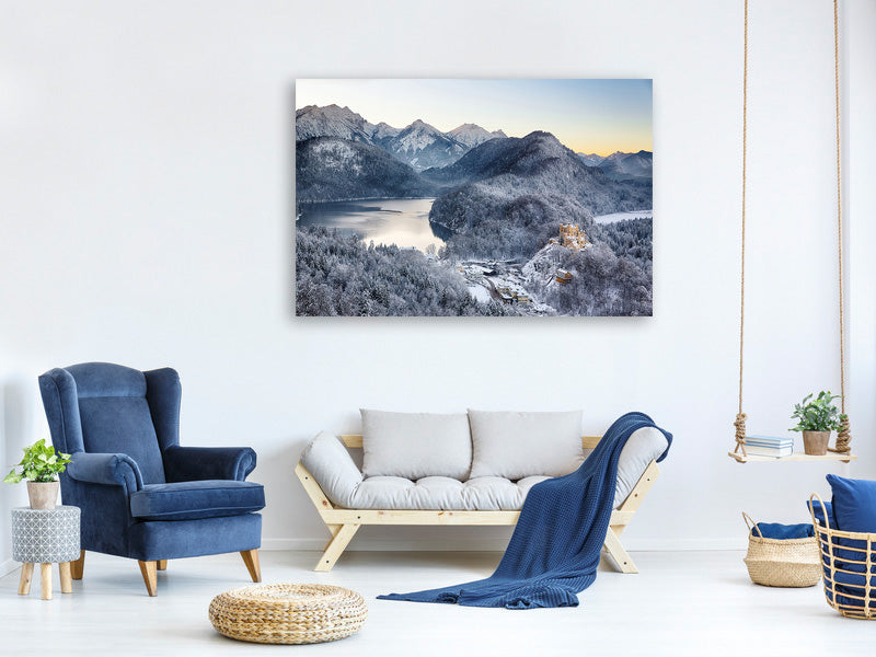 modern-4-piece-canvas-print-neuschwanstein-castle-in-ammergebierge