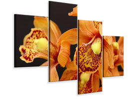 panoramic-canvas-print-orchids-with-orange-flowers