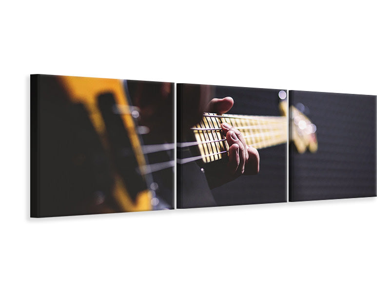 panoramic-3-piece-canvas-print-guitar-player