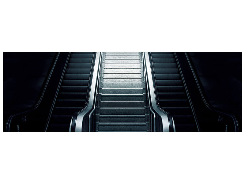 panoramic-canvas-print-escalator-in-the-dark