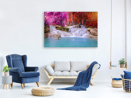 panoramic-3-piece-canvas-print-paradisiacal-waterfall