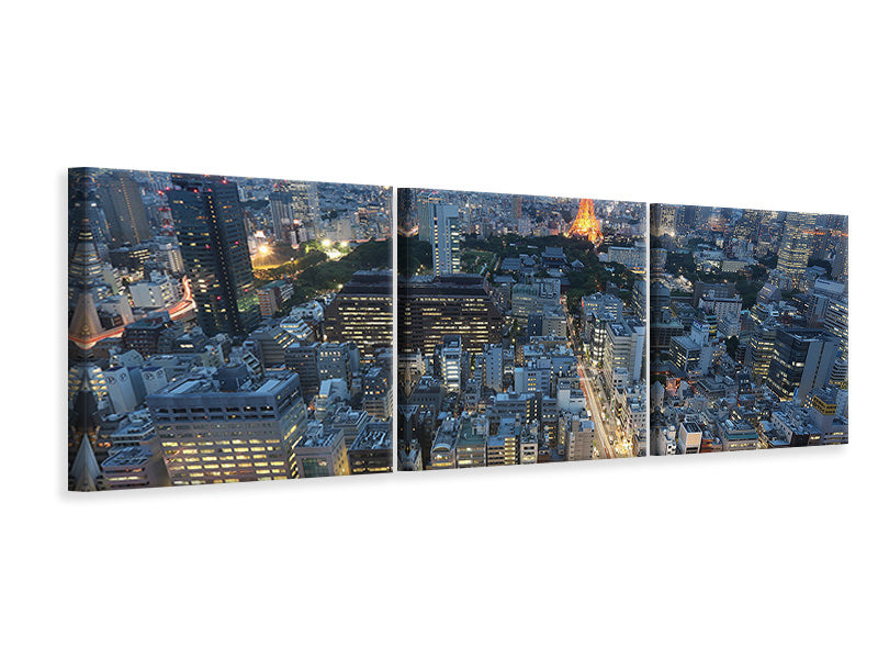 panoramic-canvas-print-paris-in-the-evening