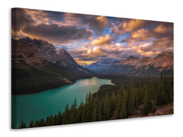3-piece-canvas-print-peyto-lake-at-dusk