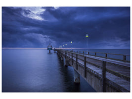 3-piece-canvas-print-pier-at-night