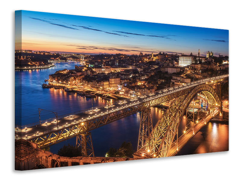 modern-3-piece-canvas-print-portugal-porto-blue-hour