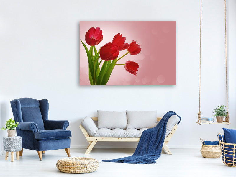 modern-4-piece-canvas-print-red-tulips-bouquet