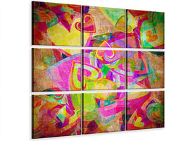4-piece-canvas-print-retro-love