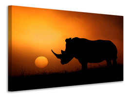 4-piece-canvas-print-rhino-sunrise