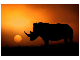 4-piece-canvas-print-rhino-sunrise