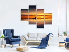 3-piece-canvas-print-boat-in-the-golden-light