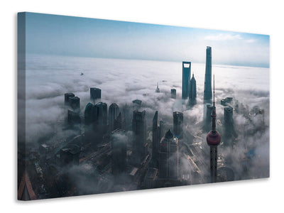 5-piece-canvas-print-shanghai-in-the-fog-from-above