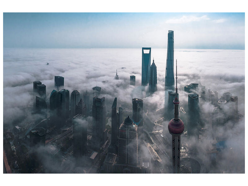 modern-4-piece-canvas-print-shanghai-in-the-fog-from-above