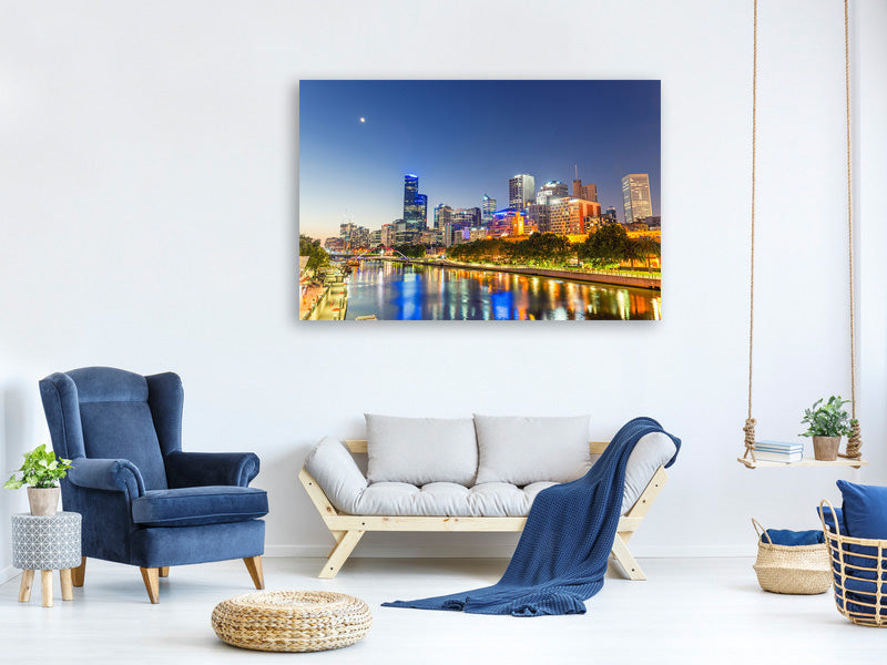 4-piece-canvas-print-skyline-sydney-at-dusk