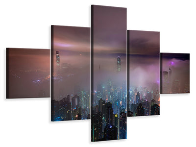 modern-4-piece-canvas-print-smog-in-hong-kong