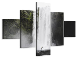 modern-4-piece-canvas-print-spectacular-waterfall