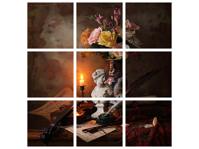 4-piece-canvas-print-still-life-with-bust-and-flowers