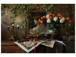 3-piece-canvas-print-still-life-with-flowers-and-picture