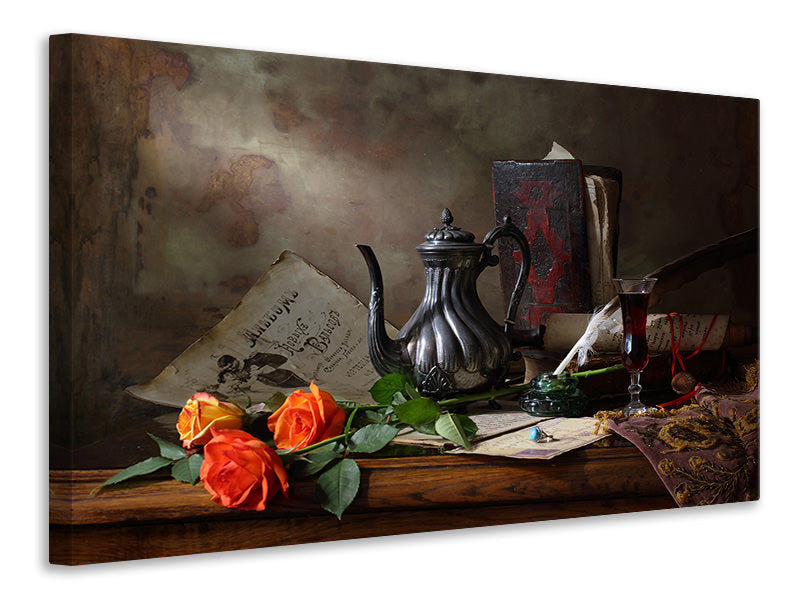modern-3-piece-canvas-print-still-life-with-teapot-and-roses