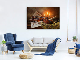 modern-4-piece-canvas-print-still-life-with-violin-and-candles