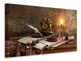 modern-3-piece-canvas-print-still-life-with-violin-and-clock