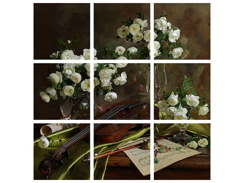 4-piece-canvas-print-still-life-with-violin-and-flowers