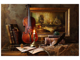 modern-3-piece-canvas-print-still-life-with-violin-and-painting-ii
