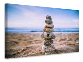 modern-4-piece-canvas-print-stone-pile-on-the-beach