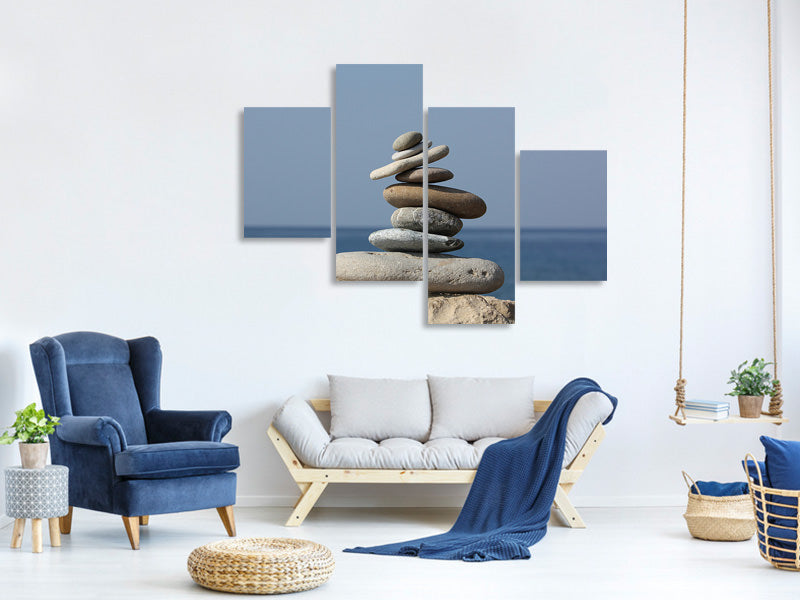 5-piece-canvas-print-stone-stack-xxl
