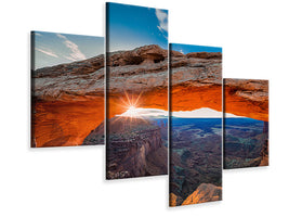 panoramic-3-piece-canvas-print-sunrise-at-mesa-arch