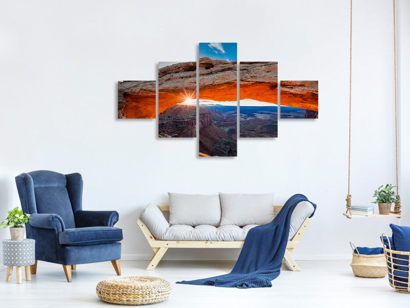 4-piece-canvas-print-sunrise-at-mesa-arch