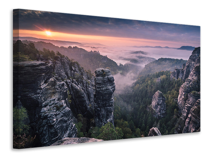 5-piece-canvas-print-sunrise-on-the-rocks