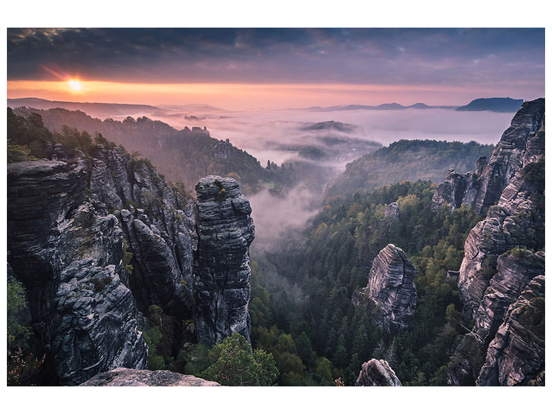 5-piece-canvas-print-sunrise-on-the-rocks