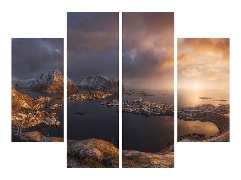3-piece-canvas-print-sunrise-over-reine