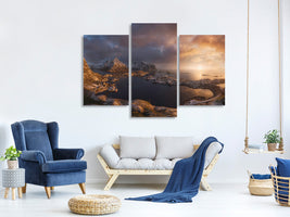 3-piece-canvas-print-sunrise-over-reine