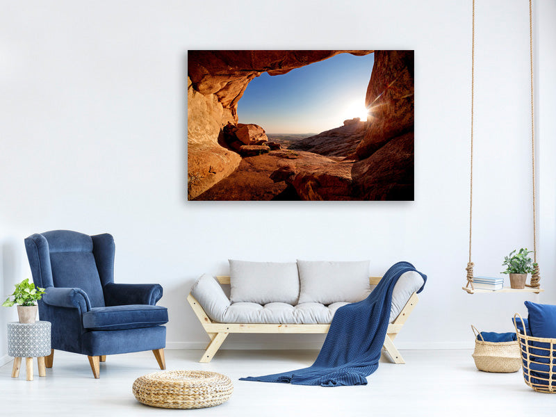 modern-4-piece-canvas-print-sunset-in-front-of-the-cave