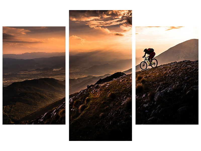 panoramic-3-piece-canvas-print-sunset-ride