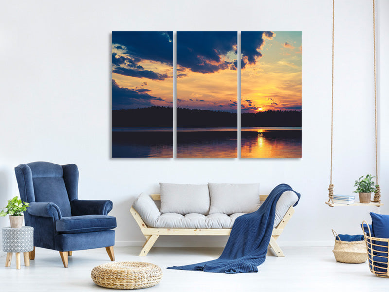panoramic-3-piece-canvas-print-sunset-time-to-relax