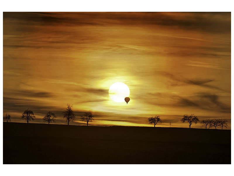 modern-4-piece-canvas-print-sunset-with-hot-air-balloon