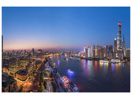 5-piece-canvas-print-the-blue-hour-in-shanghai