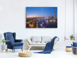 modern-3-piece-canvas-print-the-blue-hour-in-shanghai