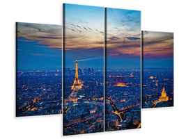 modern-4-piece-canvas-print-the-eiffel-tower-in-france