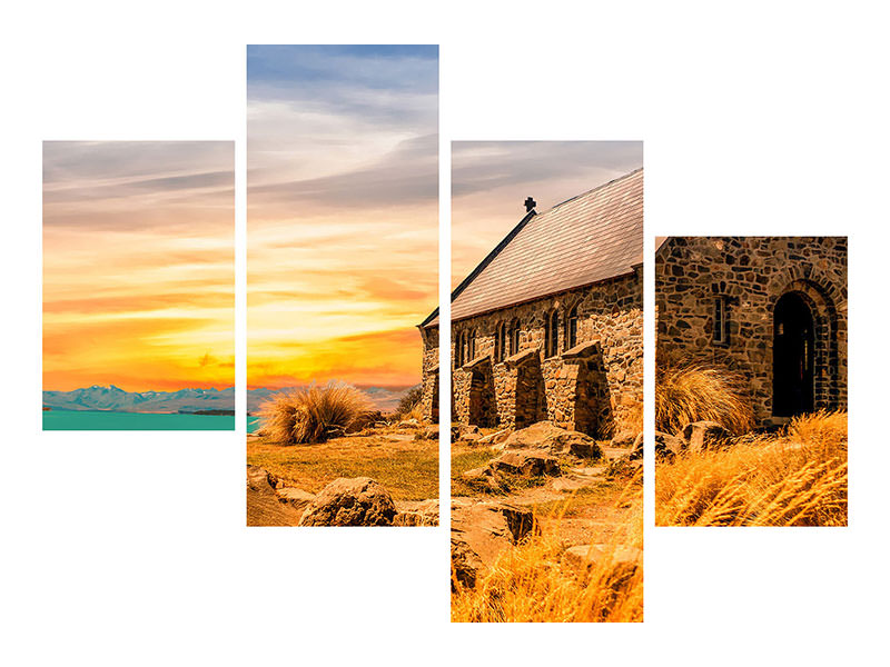 4-piece-canvas-print-the-little-church