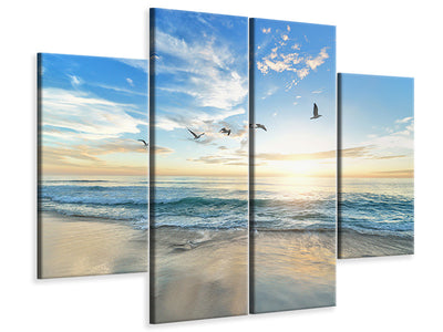 5-piece-canvas-print-the-seagulls-and-the-sea-at-sunrise